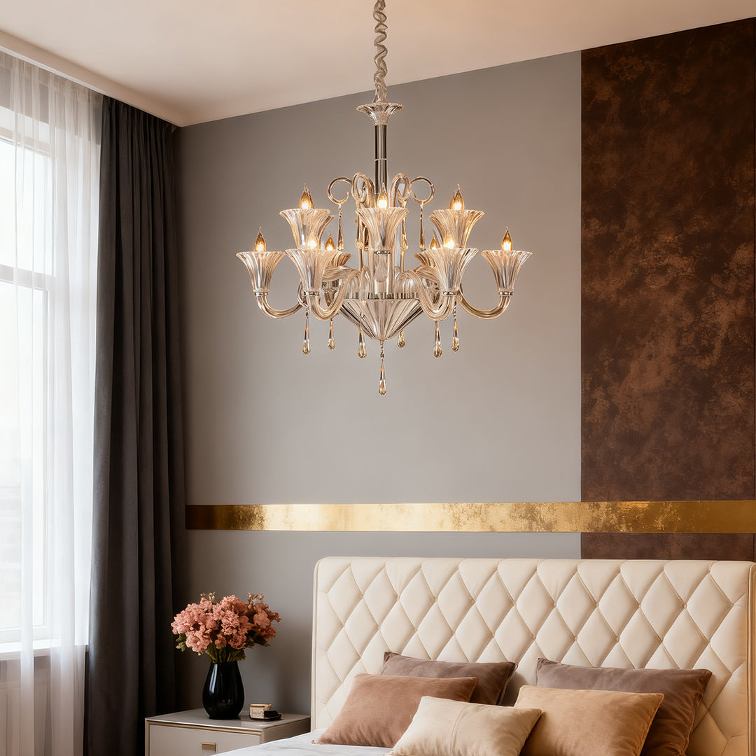 Hylas - French Glass Globe Chandelier
