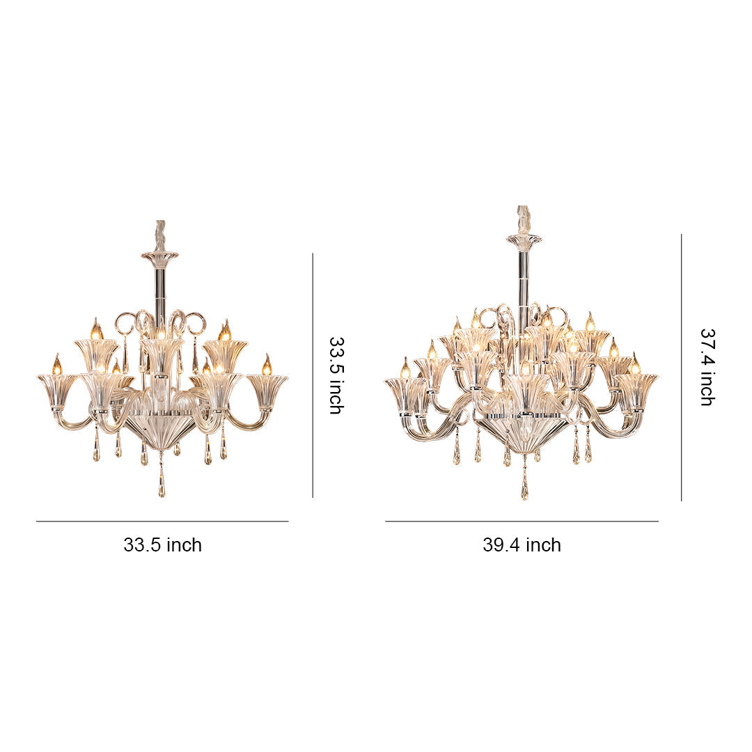 Hylas - French Glass Globe Chandelier