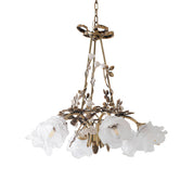 Erato - Brass and Glass Flower Chandelier