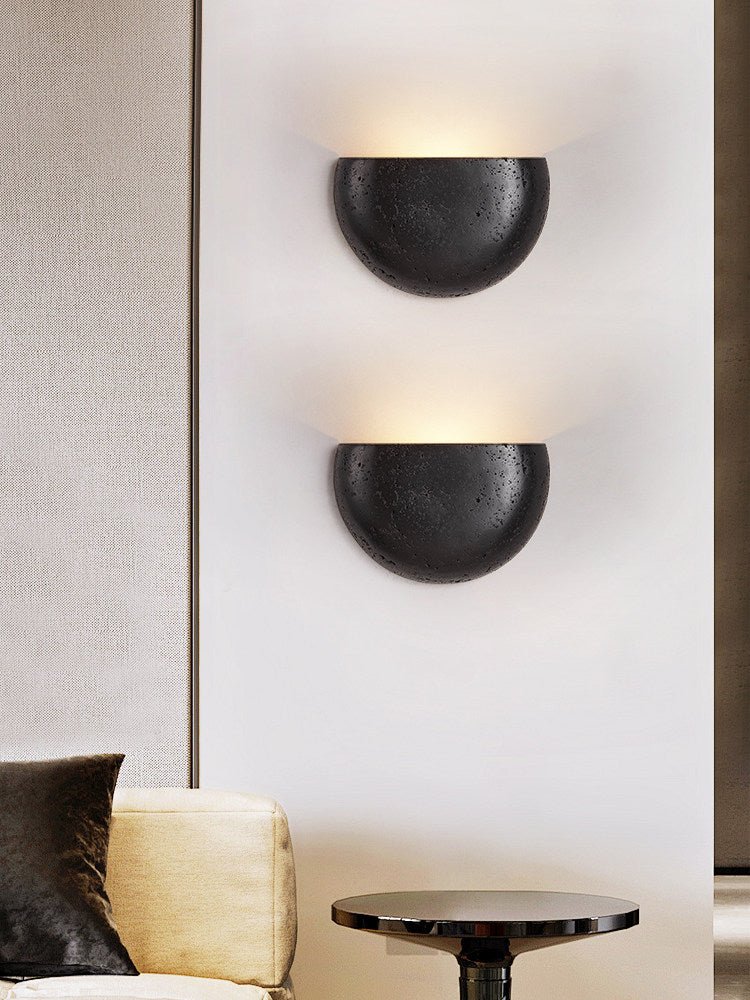 Peitho - Travertine Bowl Wall Light