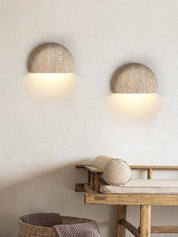 Peitho - Travertine Bowl Wall Light