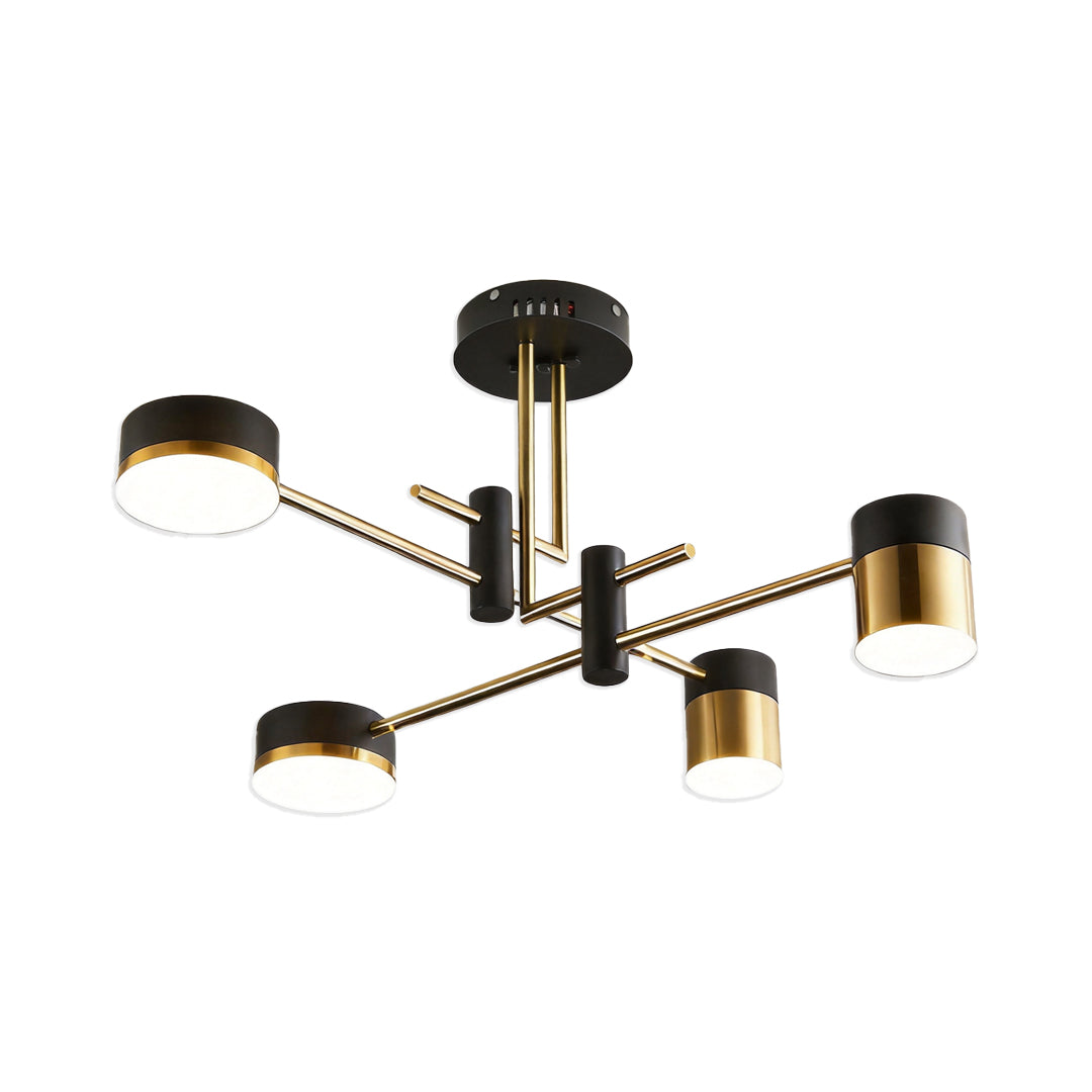 Astraios - Black and Gold Sputnik Chandelier