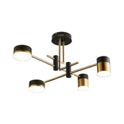 Astraios - Black and Gold Sputnik Chandelier