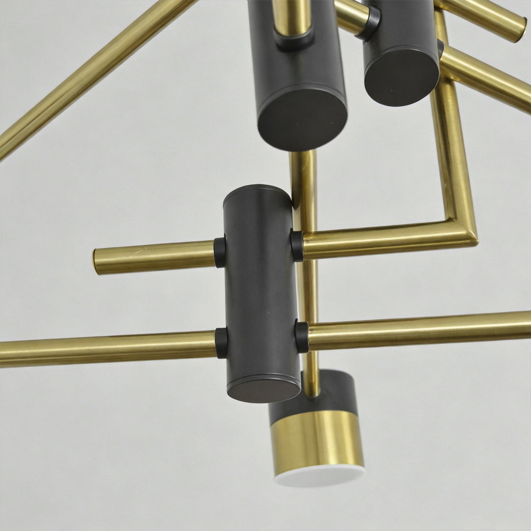 Astraios - Black and Gold Sputnik Chandelier