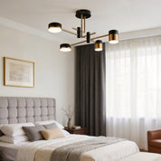 Astraios - Black and Gold Sputnik Chandelier