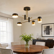 Astraios - Black and Gold Sputnik Chandelier
