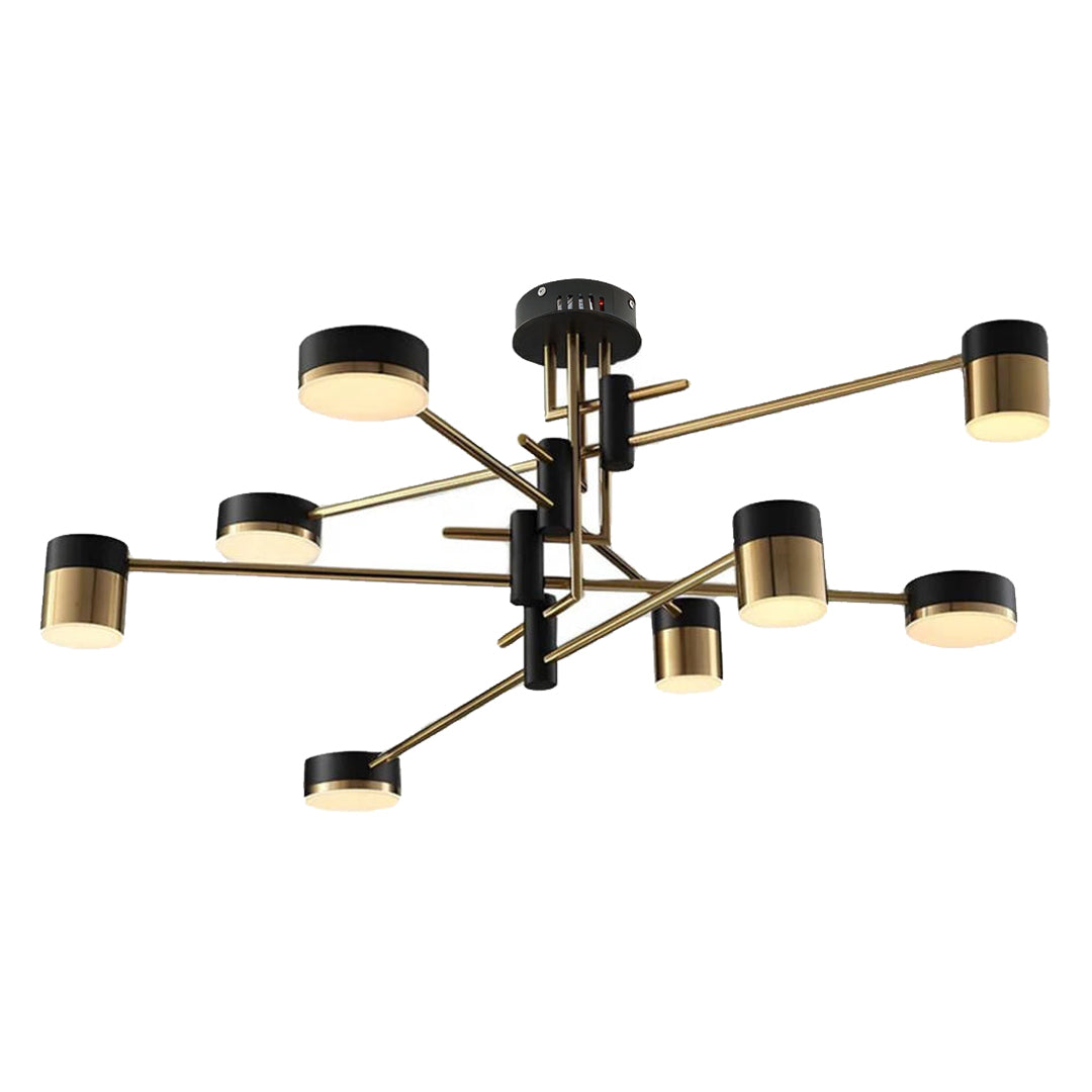 Astraios - Black and Gold Sputnik Chandelier