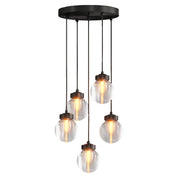 Aglaia - Brass and Glass Globe Chandelier