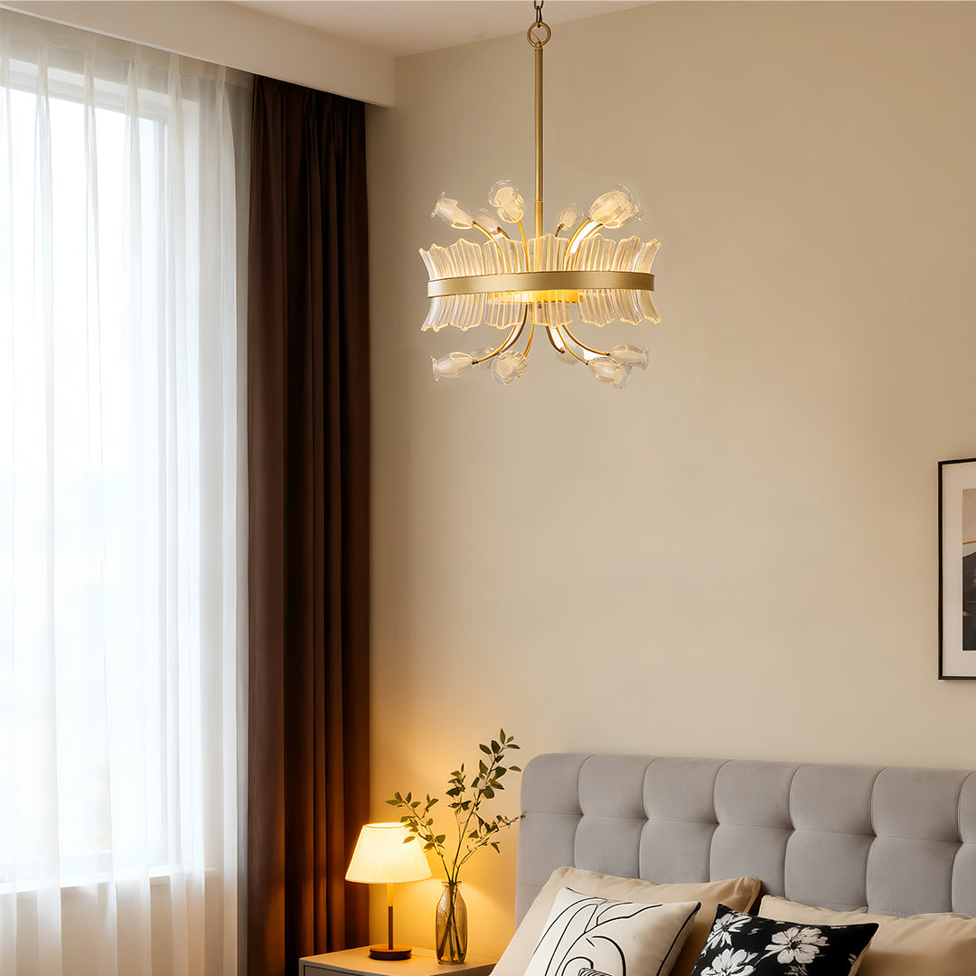 Aristaia - Gold and Crystal Blossom Chandelier