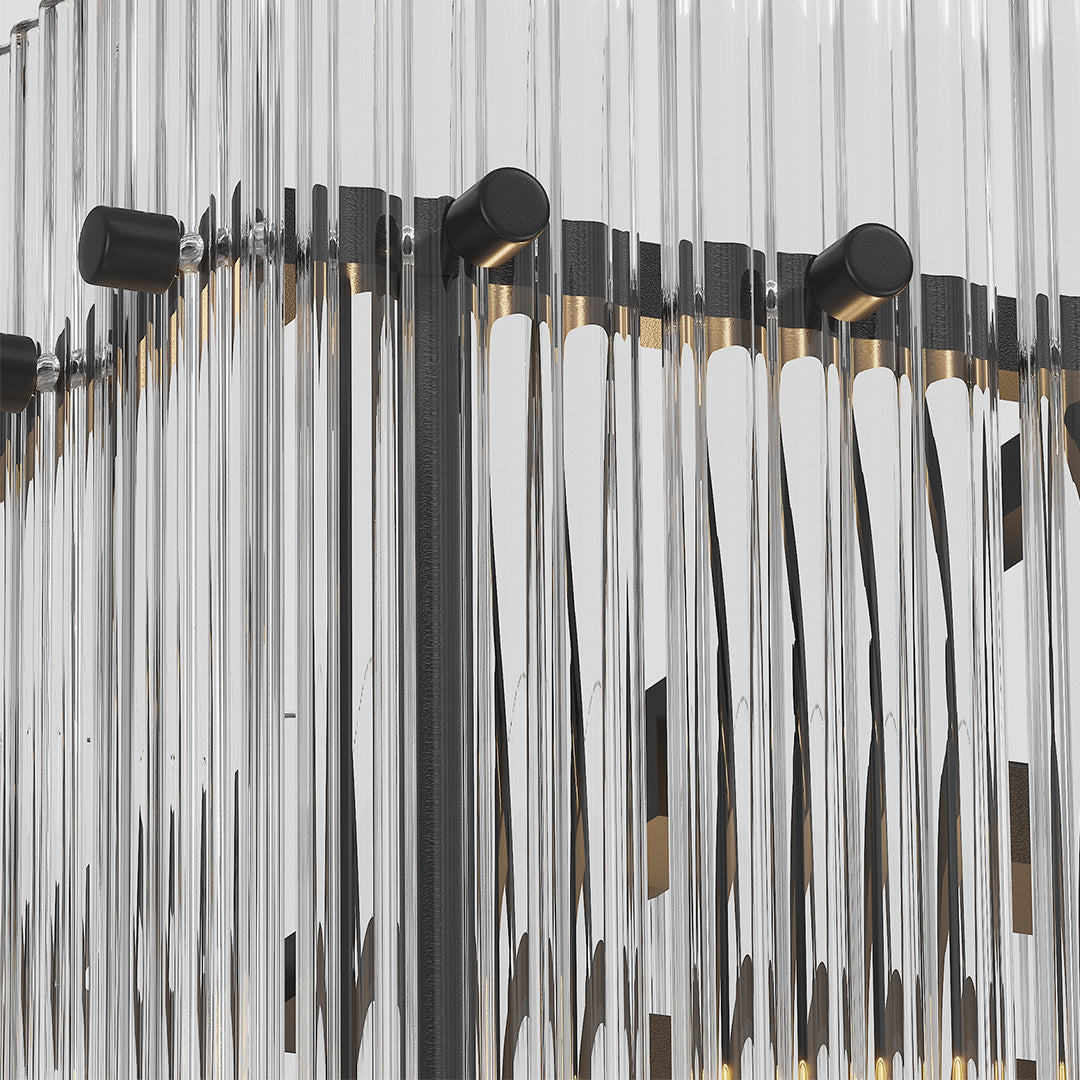 Epikles - Iron and Glass Multi-Head Chandelier