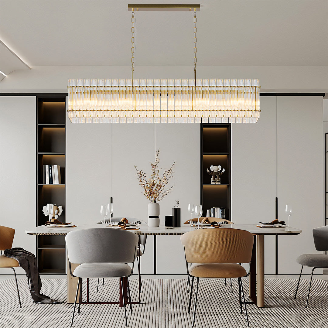 Epikles - Iron and Glass Multi-Head Chandelier