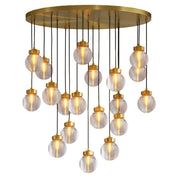 Aglaia - Brass and Glass Globe Chandelier