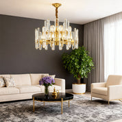 Euphrosyne - Brass and Glass Modern Chandelier