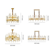 Euphrosyne - Brass and Glass Modern Chandelier