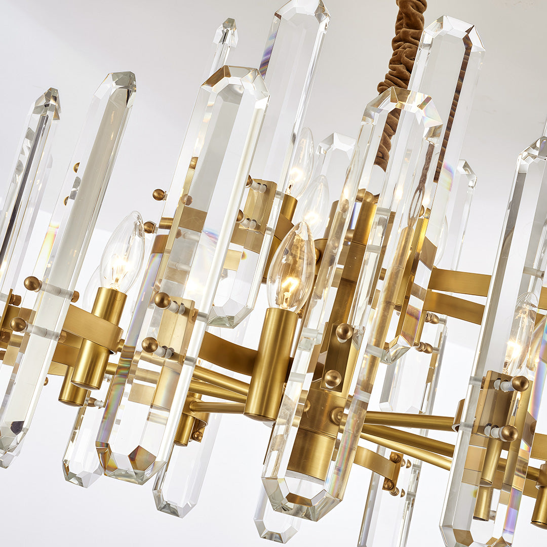 Euphrosyne - Brass and Glass Modern Chandelier
