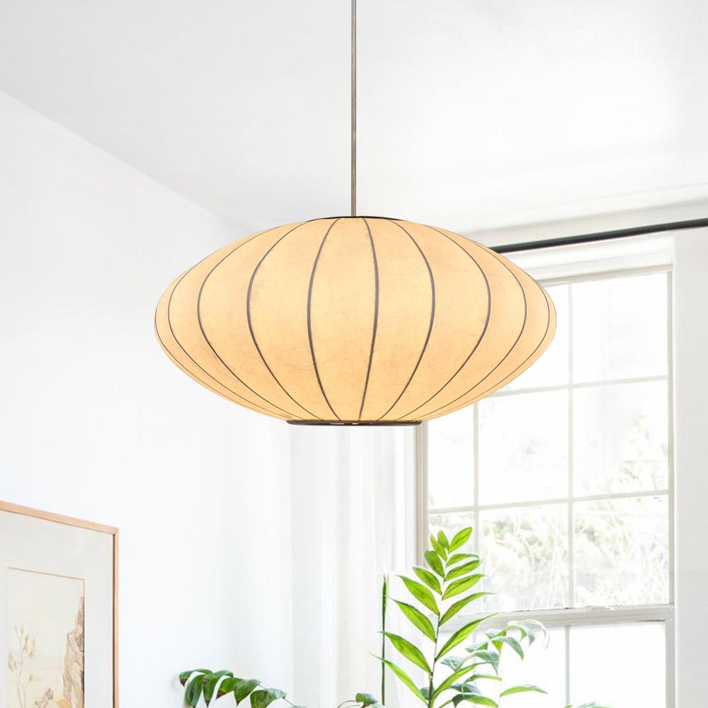 Chandelierias-Contemporary Bubble Silk Pendant Light-Pendant-Saucer-