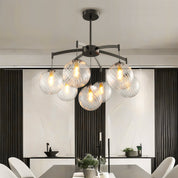 Lysandra - Brass and Glass Globe Chandelier
