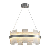 Elara - Brass and Stone Ring Chandelier