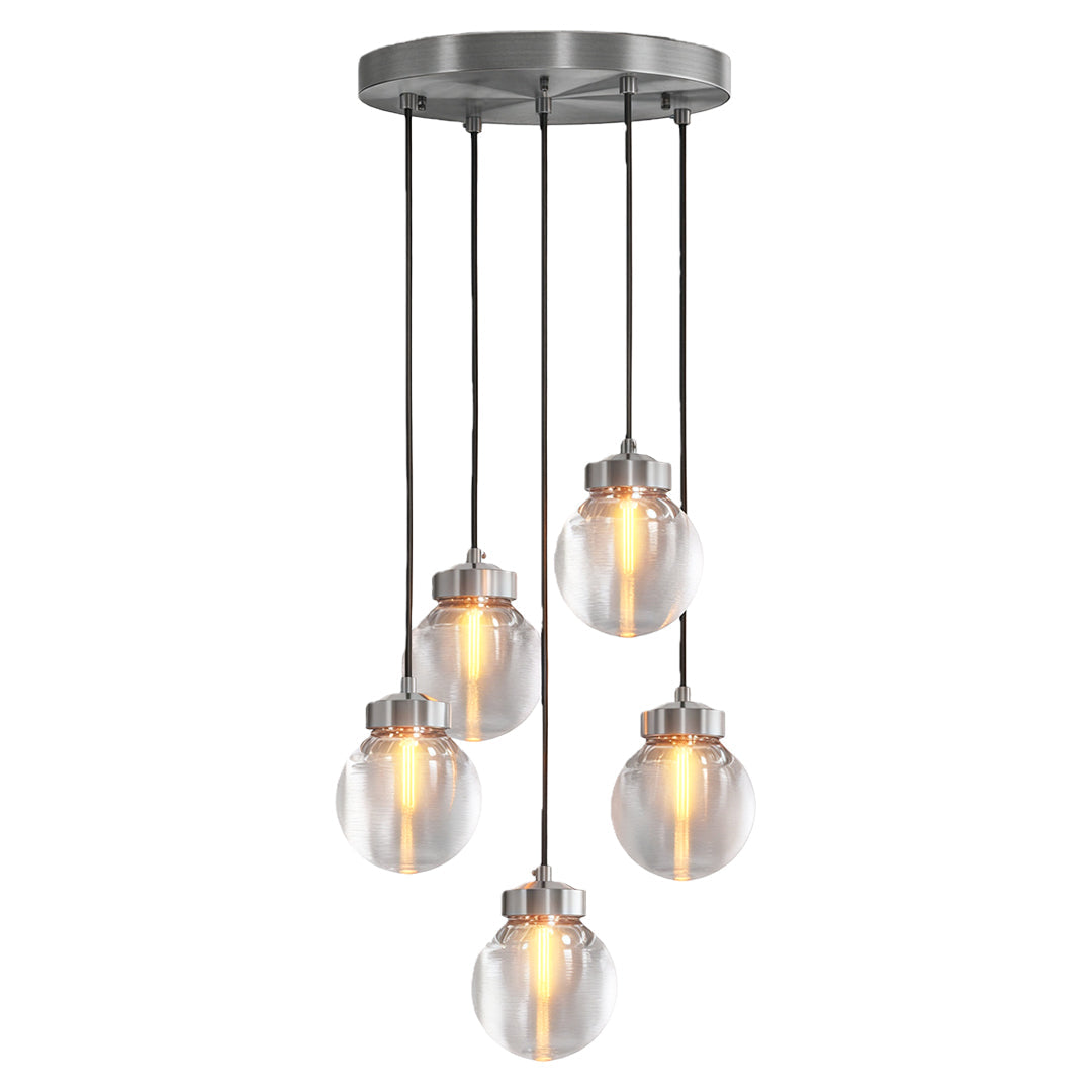 Aglaia - Brass and Glass Globe Chandelier