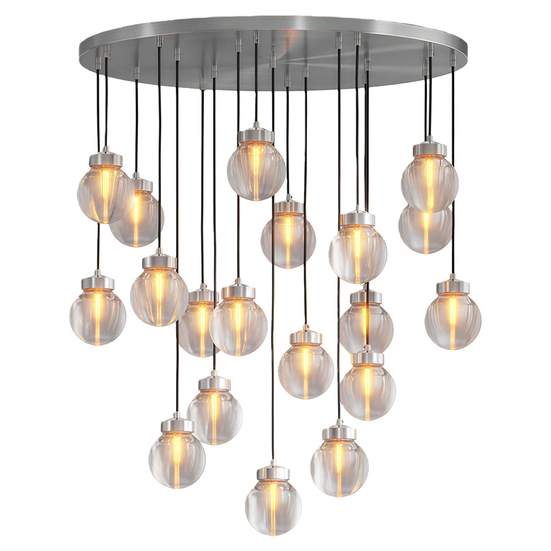 Aglaia - Brass and Glass Globe Chandelier