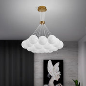 Chrysippos - Cascading Globe Cluster Chandelier