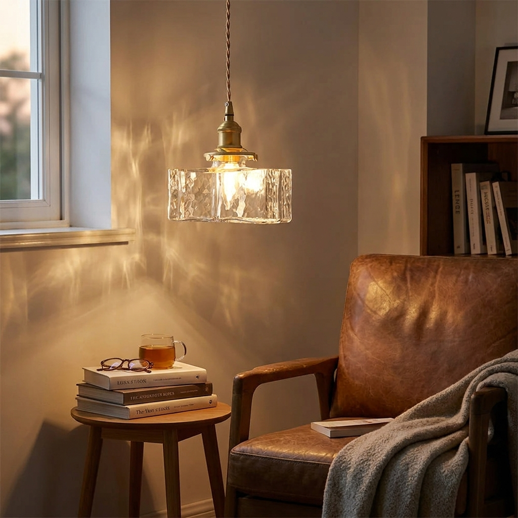 Aurelia - Jewel Glass Brass Pendant Light