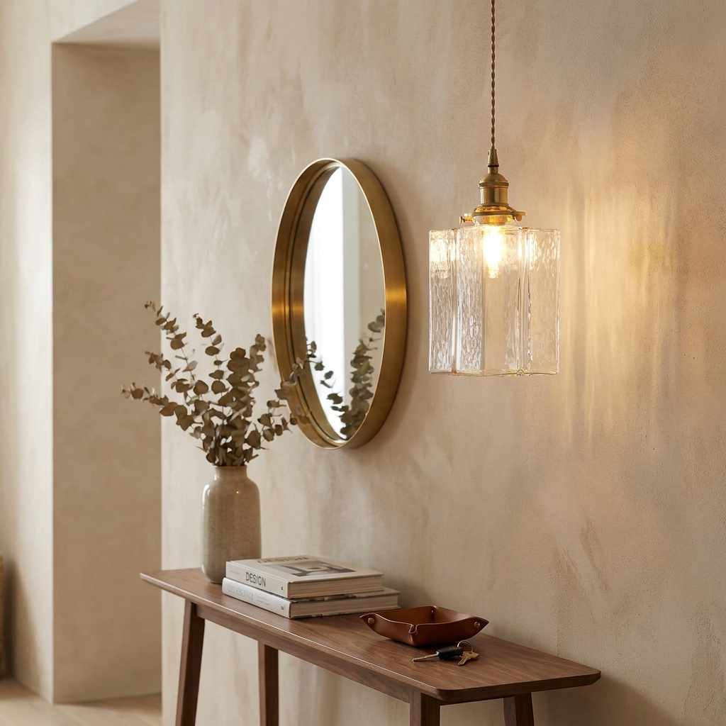 Aurelia - Jewel Glass Brass Pendant Light