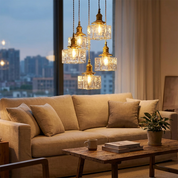 Aurelia - Jewel Glass Brass Pendant Light