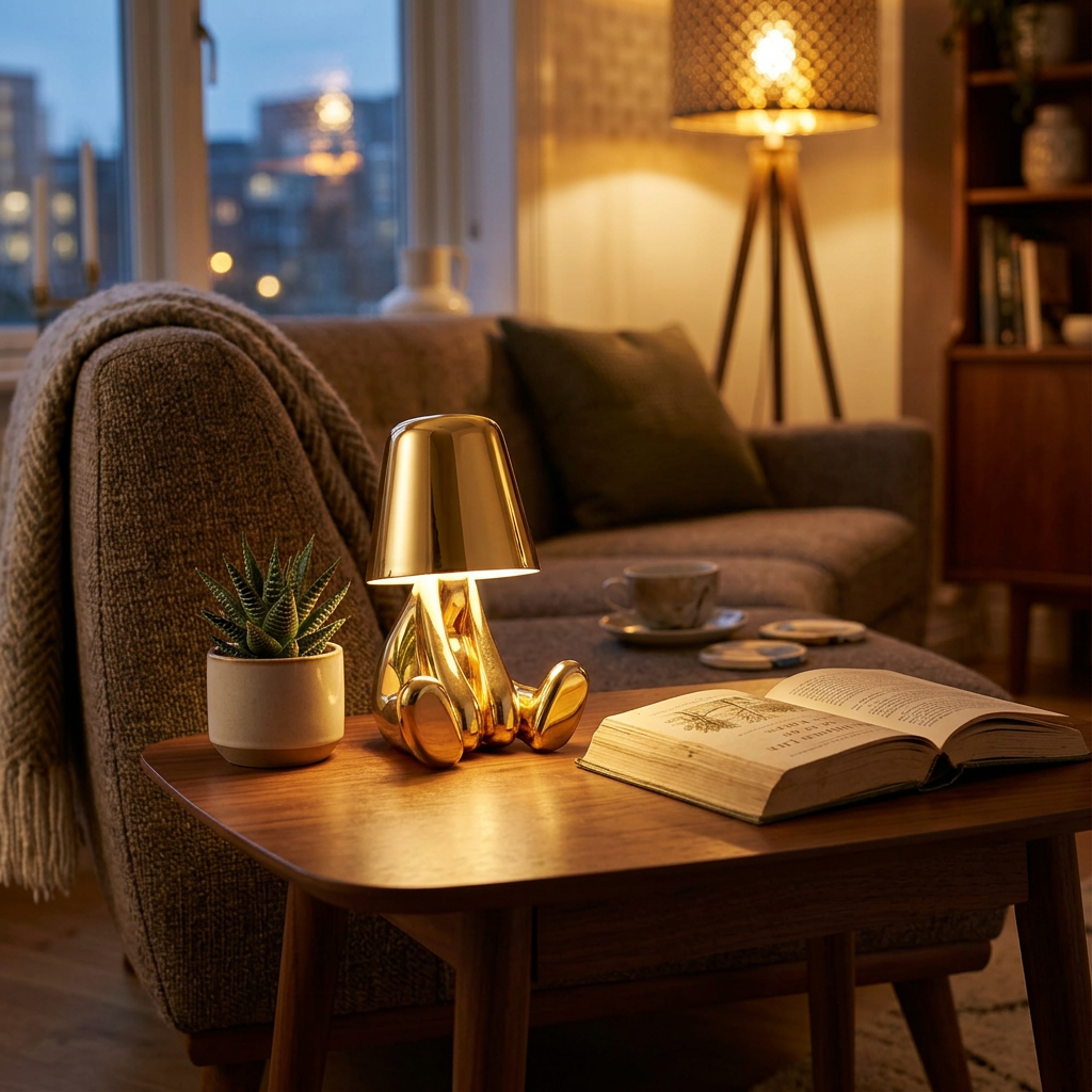 Dion - Little Golden Figure Table Lamp