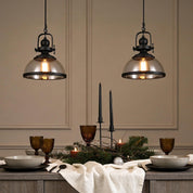 Iris - Clear Glass Dome Pendant Light