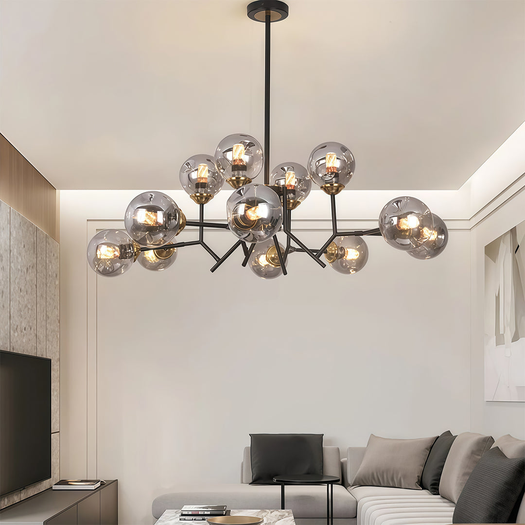Deiphobos - Twelve-Globe Glass Chandelier