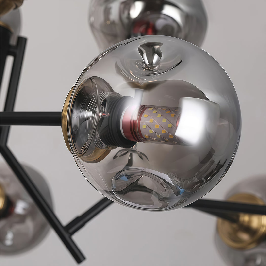 Deiphobos - Twelve-Globe Glass Chandelier