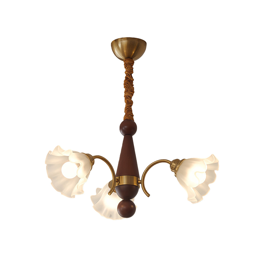Demophon - Lily Flower Glass Chandelier