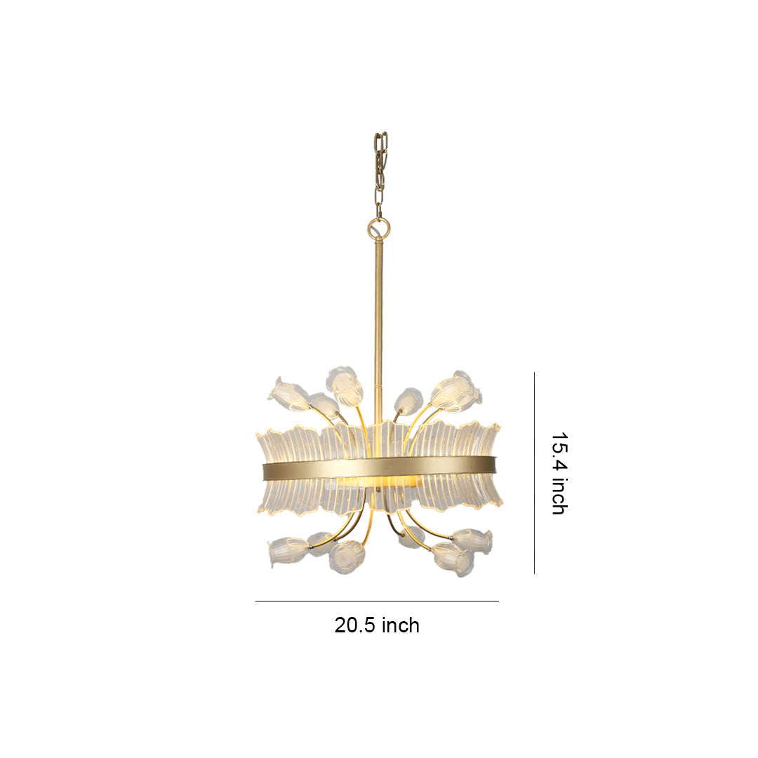 Aristaia - Gold and Crystal Blossom Chandelier