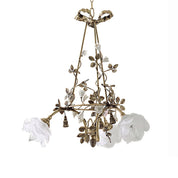 Erato - Brass and Glass Flower Chandelier
