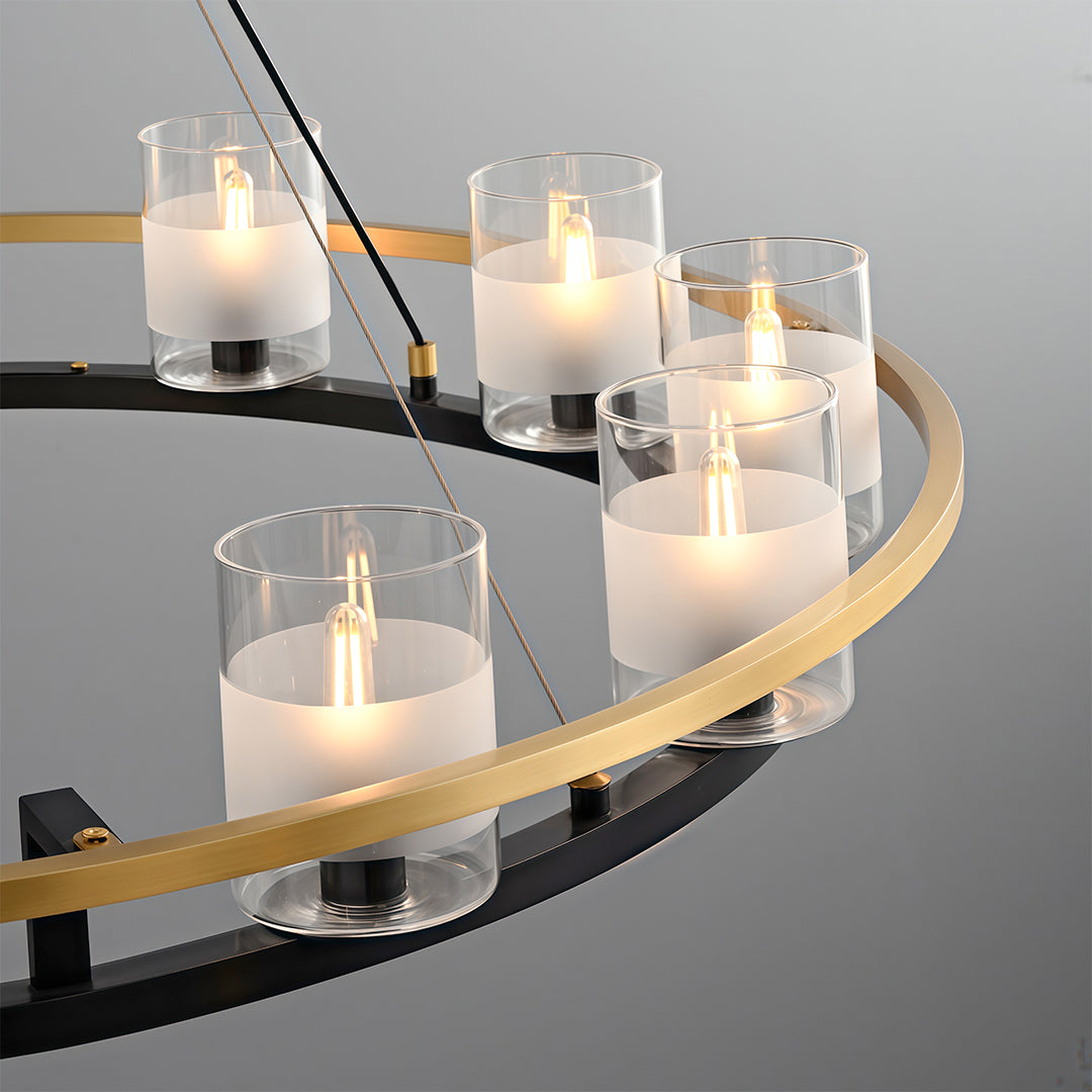 Agathon - Copper and Glass Chandelier