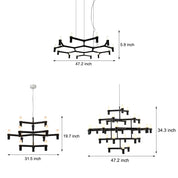 Euthymios - Geometric Layered Nordic Chandelier