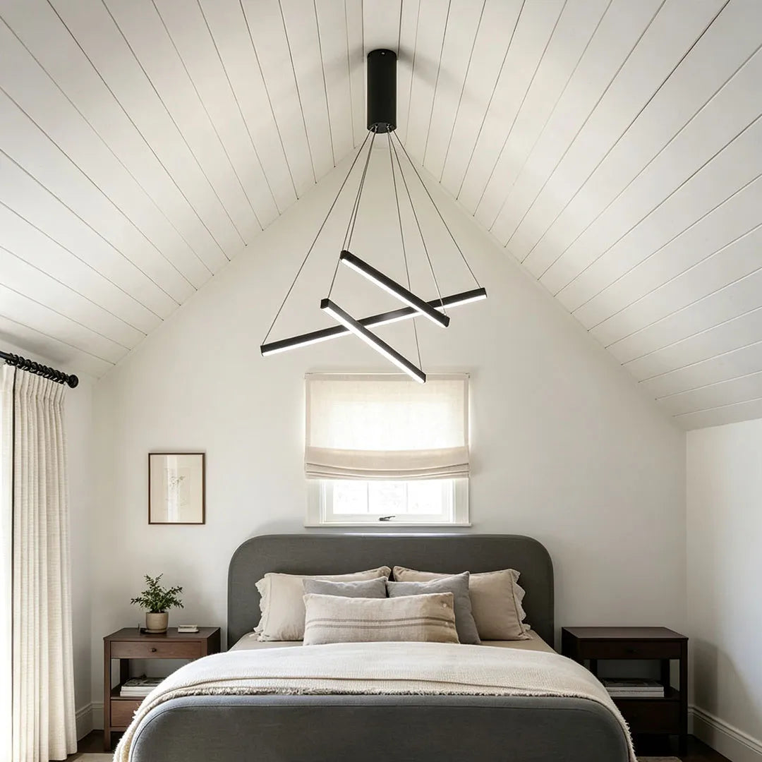 Pheres - Black Crossed Arm LED Chandelier