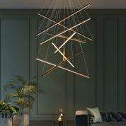 Pheres - Black Crossed Arm LED Chandelier