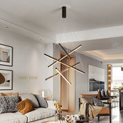 Pheres - Black Crossed Arm LED Chandelier