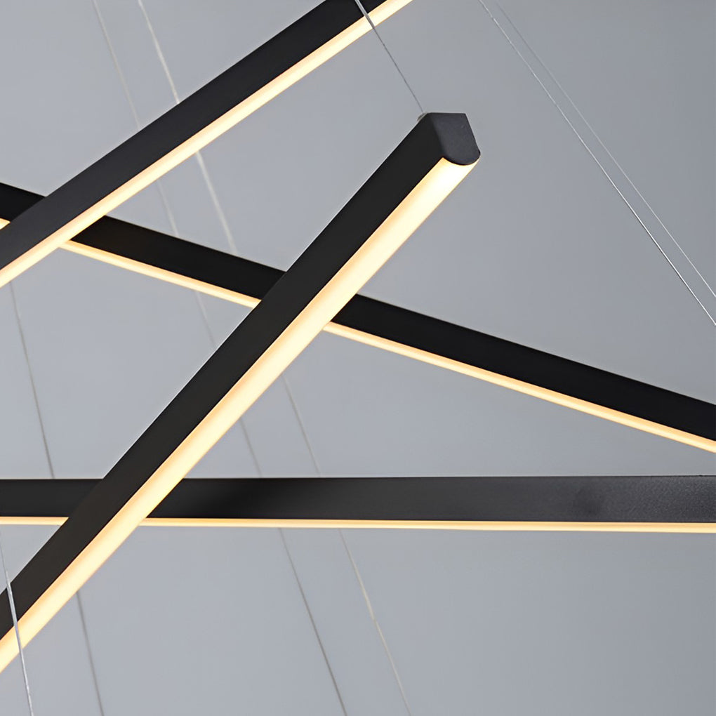 Pheres - Black Crossed Arm LED Chandelier