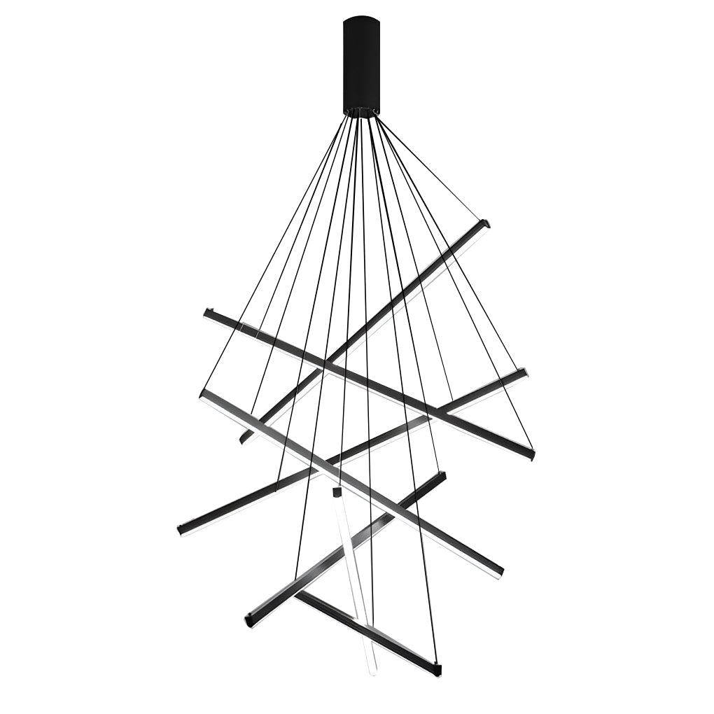 Pheres - Black Crossed Arm LED Chandelier