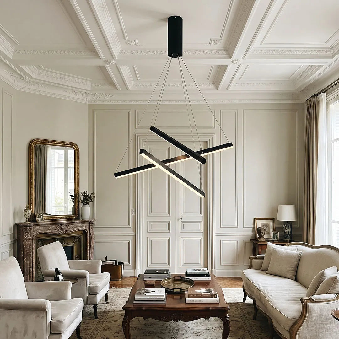 Pheres - Black Crossed Arm LED Chandelier