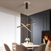 Pheres - Black Crossed Arm LED Chandelier