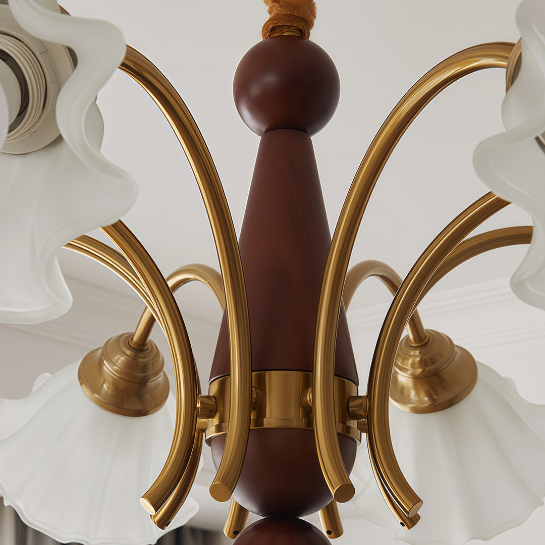 Demophon - Lily Flower Glass Chandelier