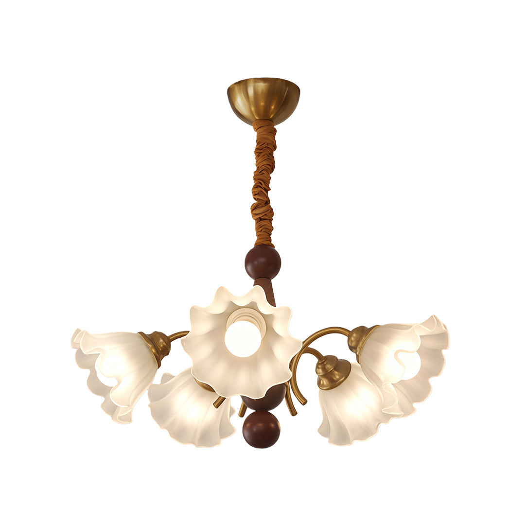 Demophon - Lily Flower Glass Chandelier