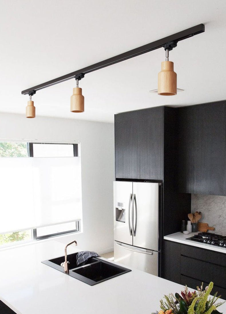 Aristaios - Wood and Steel Track Lighting
