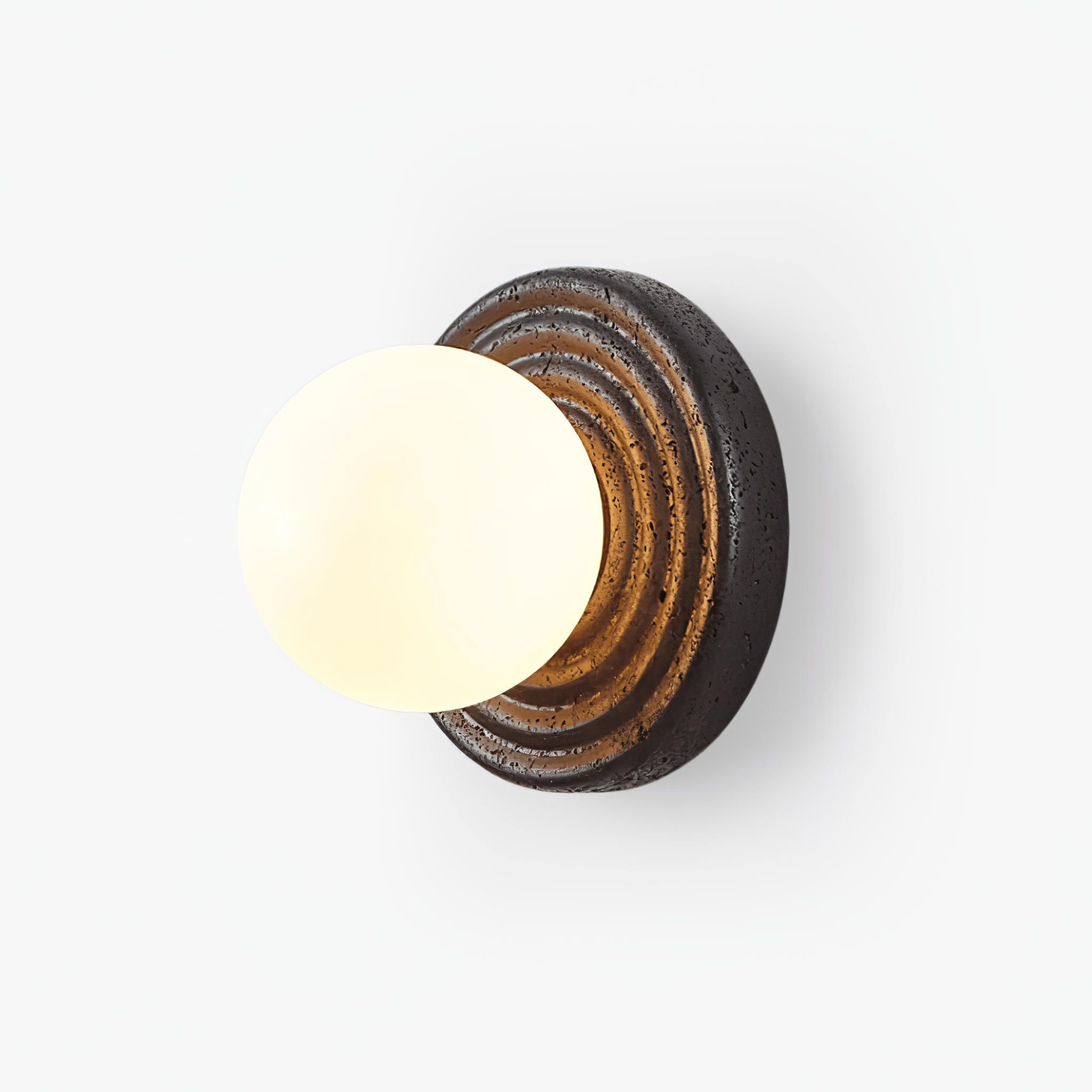 Eurybia - Concentric Travertine Ring Sconce