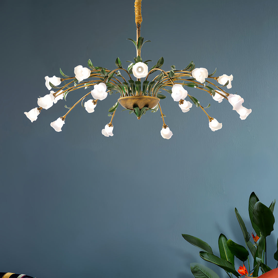 Arete - Vintage Glass Floral Chandelier