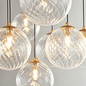 Lysandra - Brass and Glass Globe Chandelier